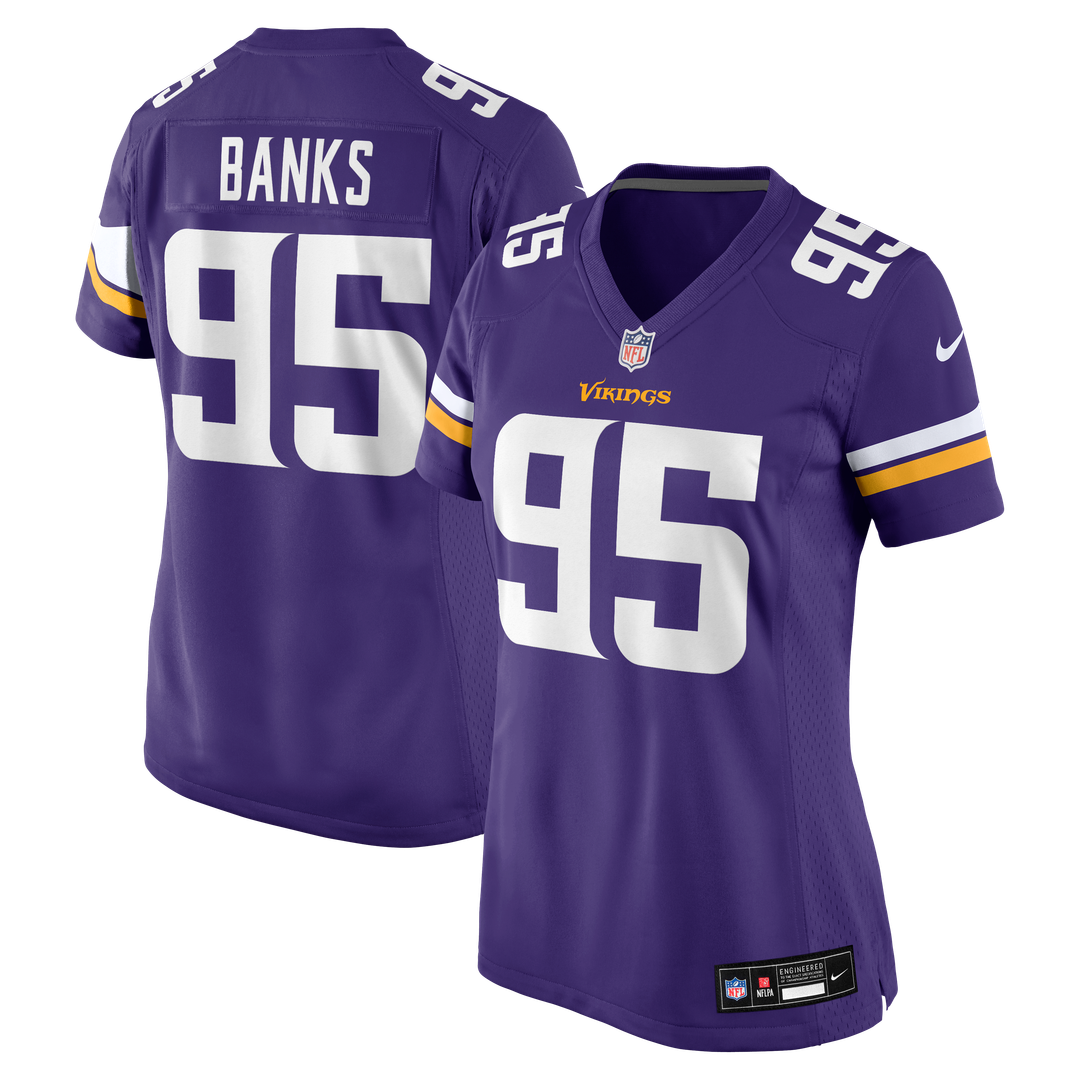 Caleb Banks Minnesota Vikings Nike Women's Team Game Jersey - Purple Official NFL Team Apparel Football Fan Gear