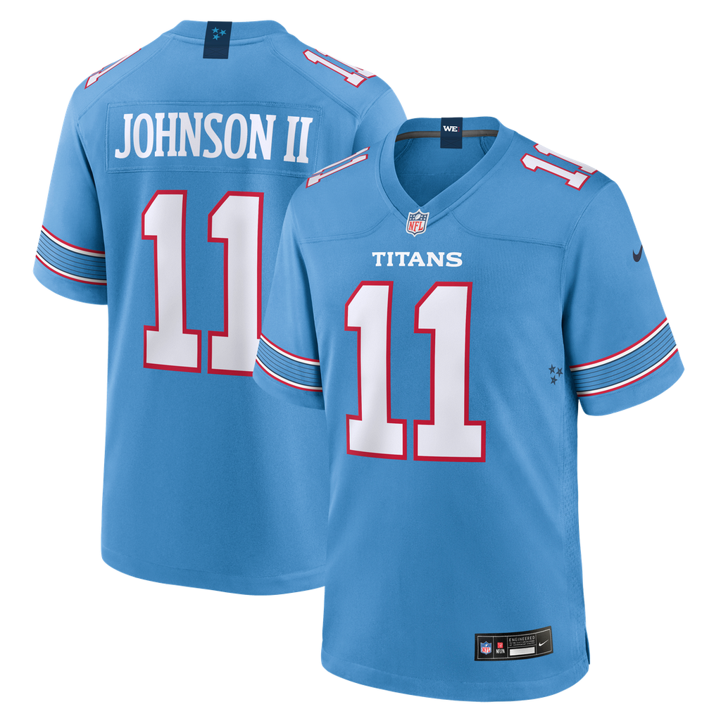 Jermaine Johnson II Tennessee Titans Nike Team Game Jersey - Light Blue Official NFL Team Apparel Football Fan Gear