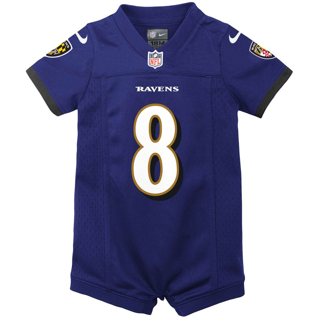 Lamar Jackson Baltimore Ravens Nike Newborn & Infant Romper Jersey - Purple Official NFL Team Apparel Football Fan Gear