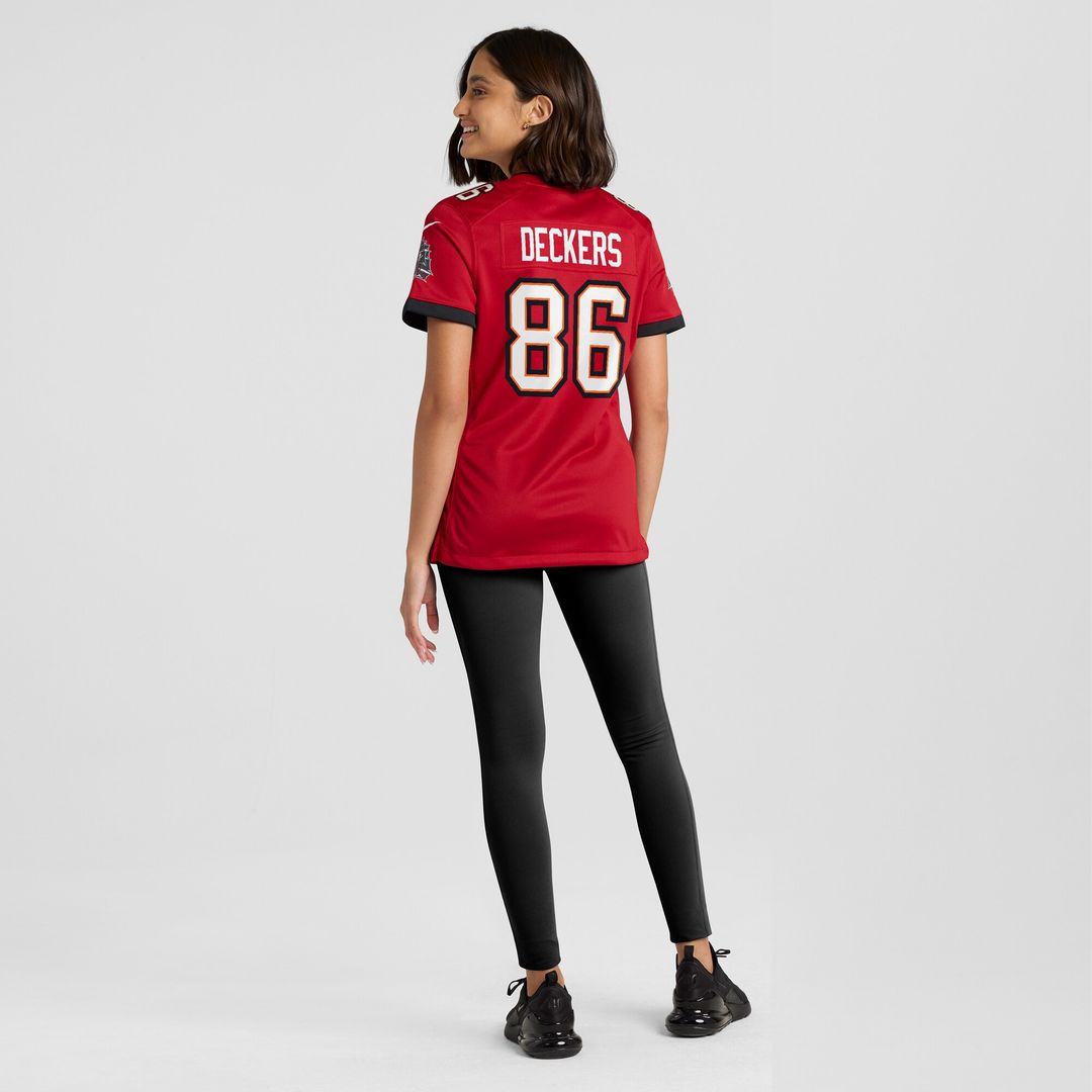 Evan Deckers Tampa Bay Buccaneers Nike Women's Team Game Jersey - Red Official NFL Team Apparel Football Fan Gear