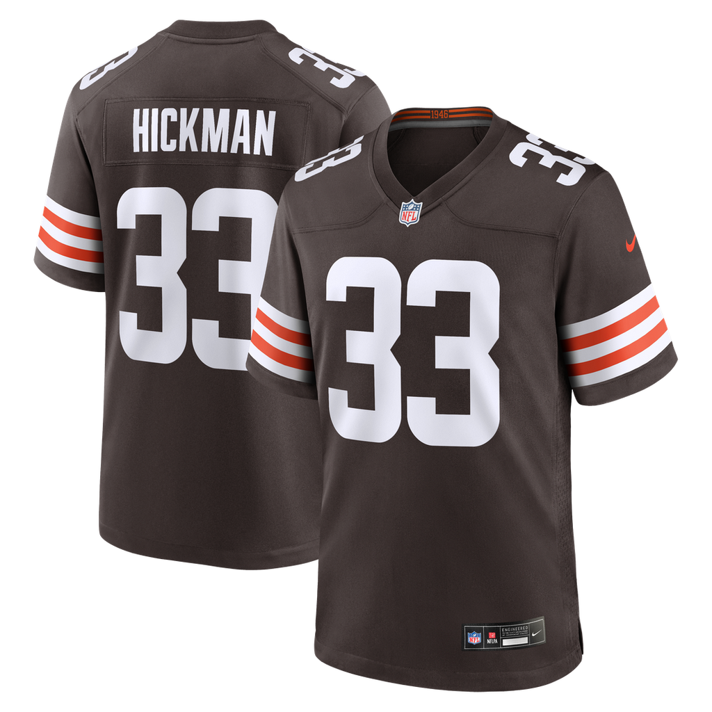 Ronnie Hickman Cleveland Browns Nike Team Game Jersey - Brown Official NFL Team Apparel Football Fan Gear