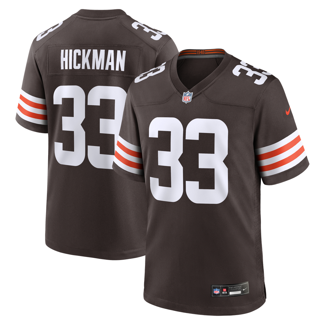Ronnie Hickman Cleveland Browns Nike Team Game Jersey - Brown Official NFL Team Apparel Football Fan Gear