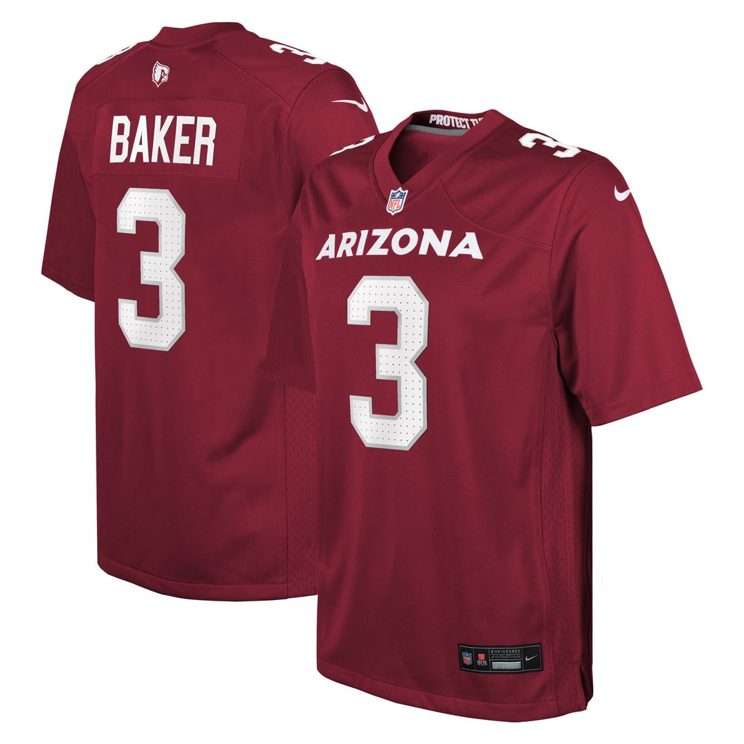 Budda Baker Arizona Cardinals Nike Youth Game Jersey - Cardinal Official NFL Team Apparel Football Fan Gear