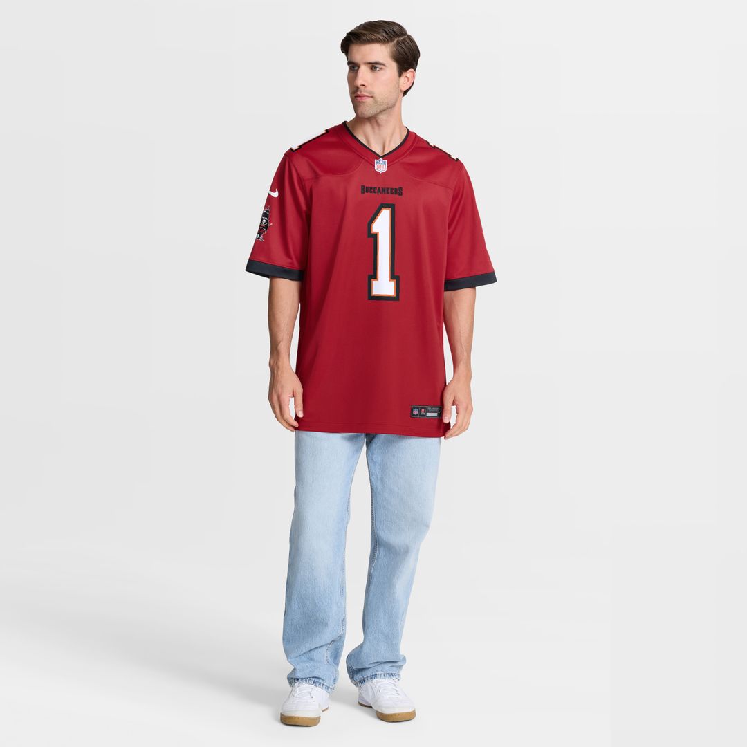 Number 1 Dad Tampa Bay Buccaneers Nike Game Jersey - Red Official NFL Team Apparel Football Fan Gear