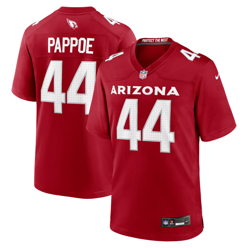 Owen Pappoe Arizona Cardinals Nike Team Game Jersey - Cardinal Official NFL Team Apparel Football Fan Gear