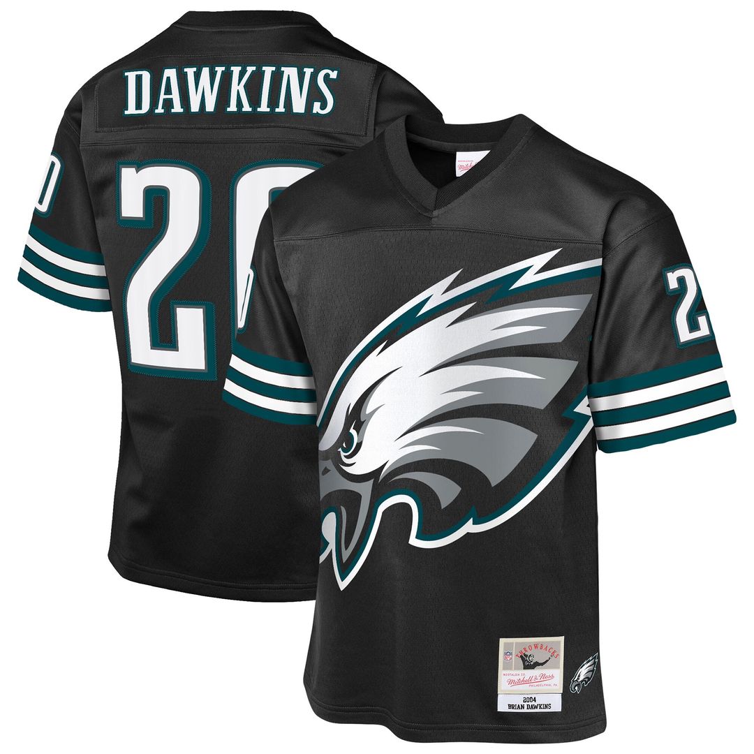 Brian Dawkins Philadelphia Eagles Mitchell & Ness Youth 2004 Throwback Fashion Jersey - Black Official NFL Team Apparel Football Fan Gear