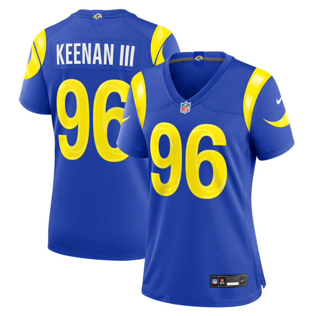Tim Keenan III Los Angeles Rams Nike Women's Team Game Jersey - Royal Official NFL Team Apparel Football Fan Gear