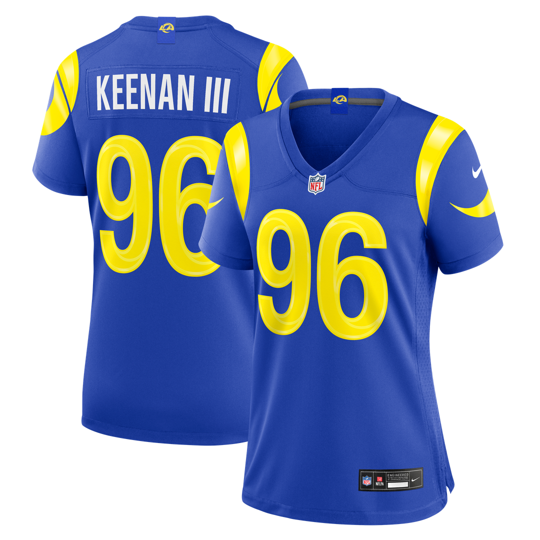 Tim Keenan III Los Angeles Rams Nike Women's Team Game Jersey - Royal Official NFL Team Apparel Football Fan Gear
