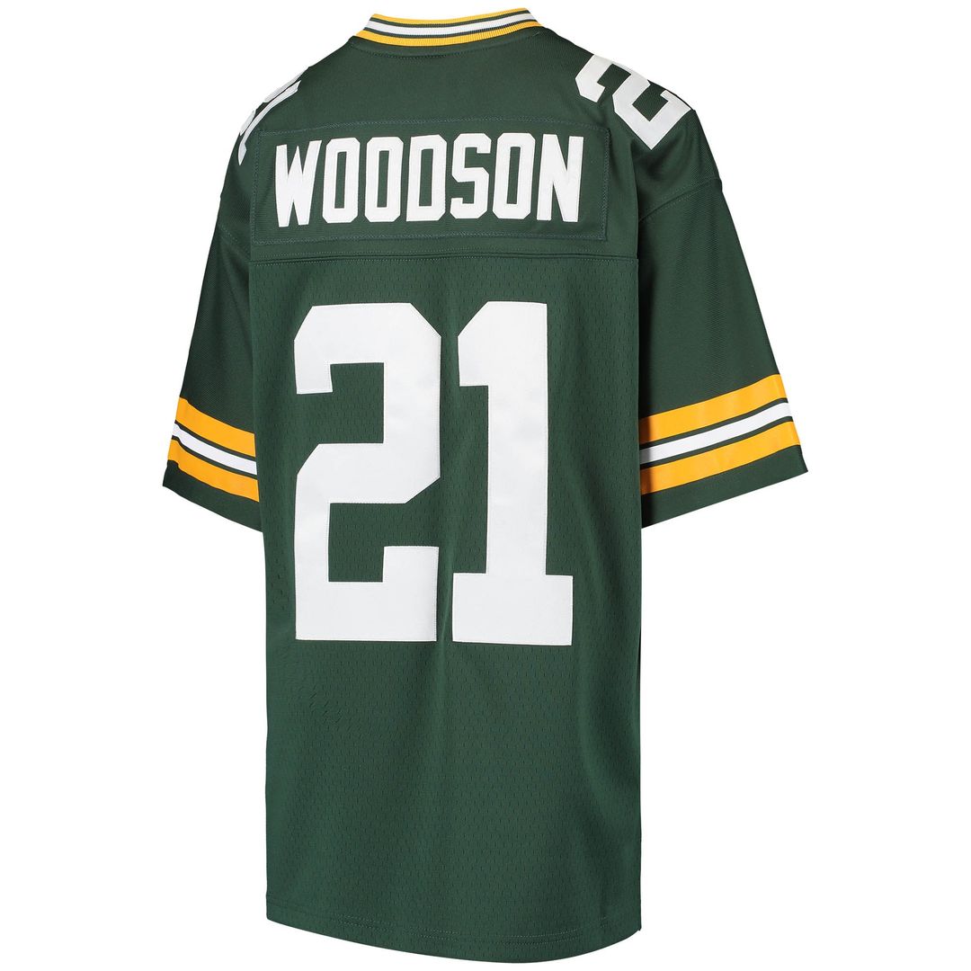 Charles Woodson Green Bay Packers Mitchell & Ness Youth Retired Player Legacy Jersey - Green Official NFL Team Apparel Football Fan Gear
