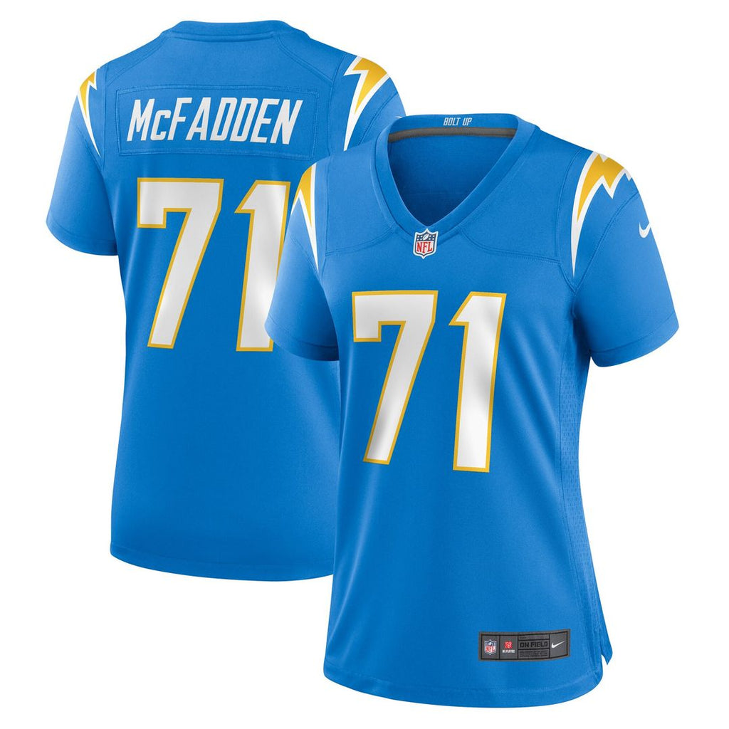 Jordan McFadden Los Angeles Chargers Nike Women's Team Game Jersey - Powder Blue Official NFL Team Apparel Football Fan Gear