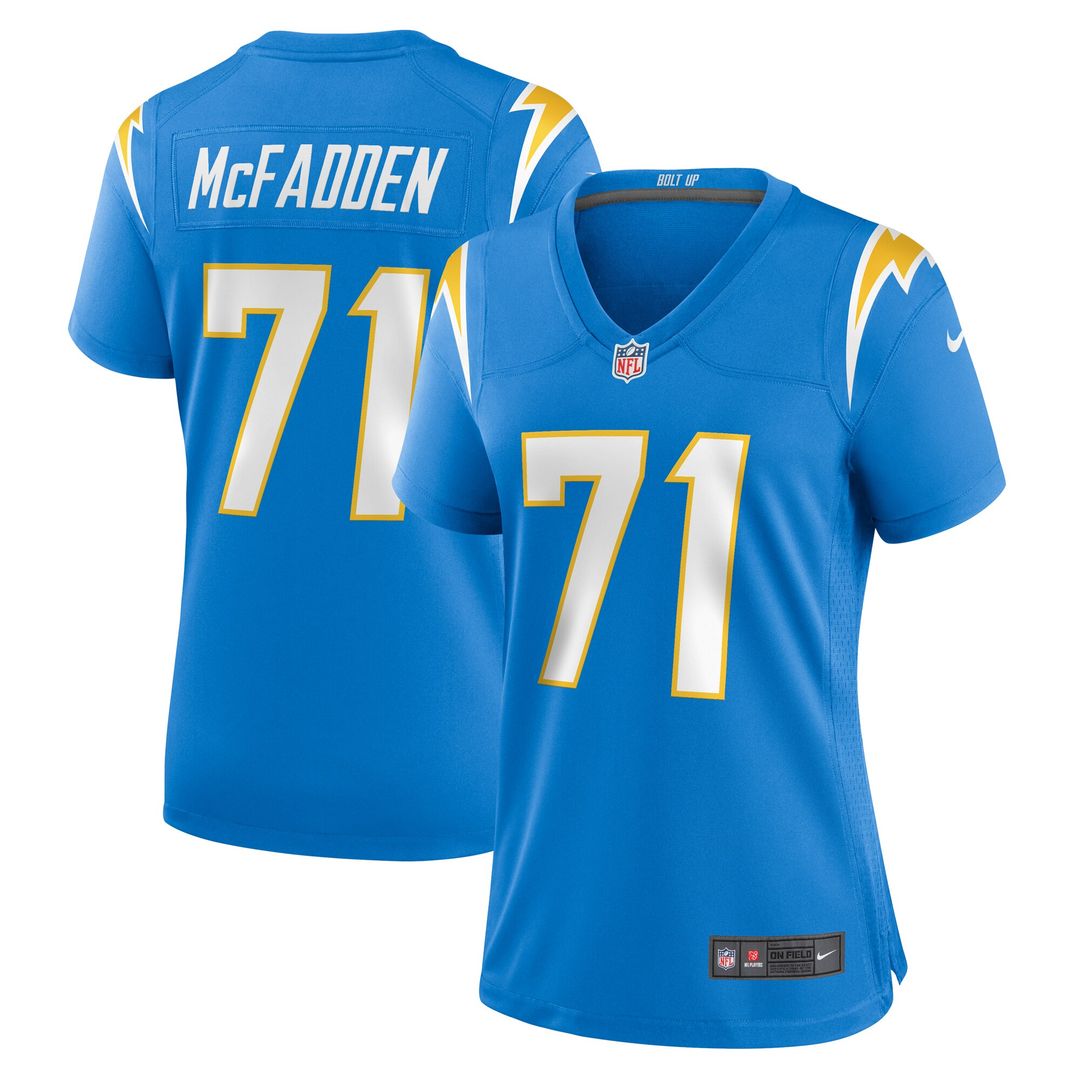 Jordan McFadden Los Angeles Chargers Nike Women's Team Game Jersey - Powder Blue Official NFL Team Apparel Football Fan Gear