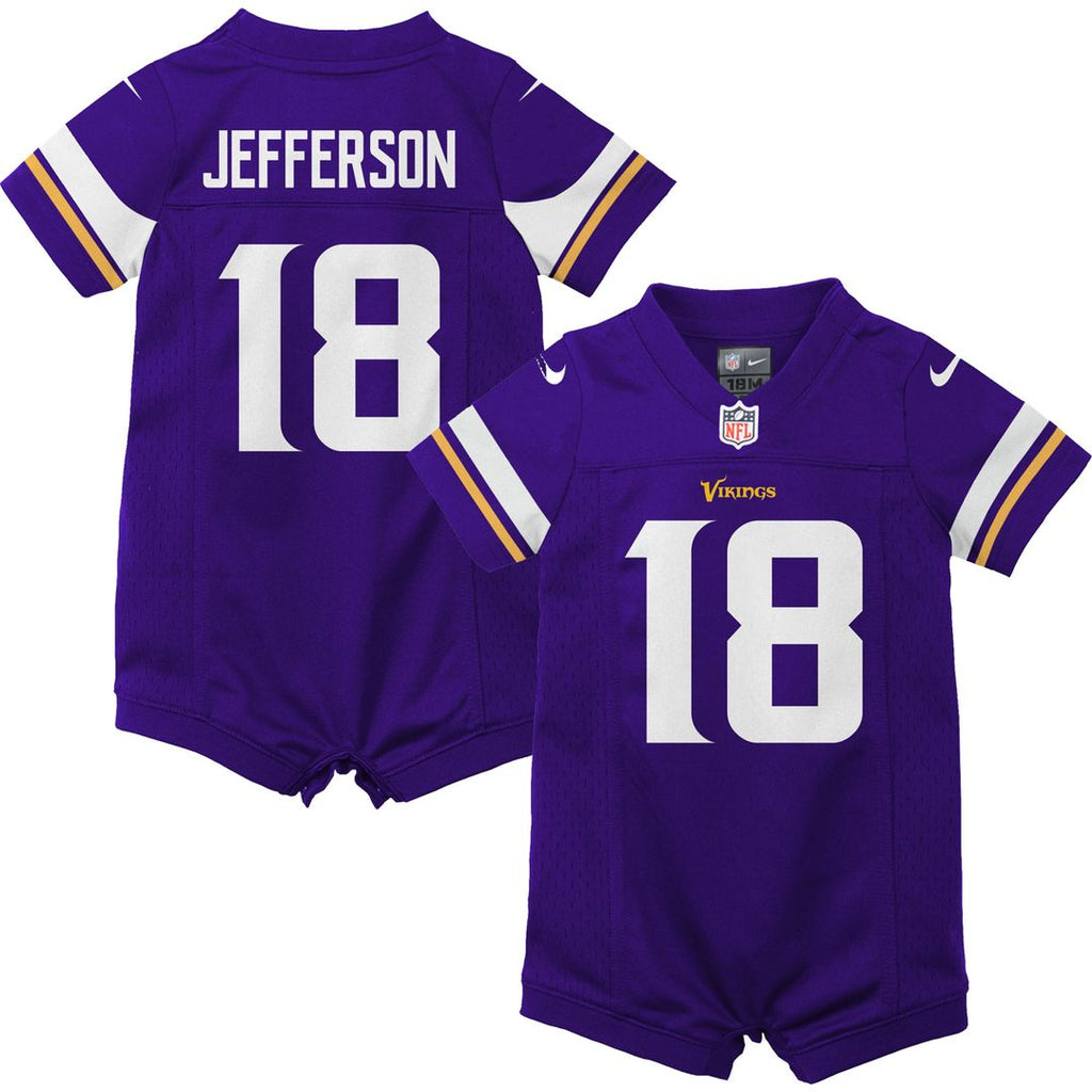 Justin Jefferson Minnesota Vikings Nike Newborn & Infant Game Romper Jersey - Purple Official NFL Team Apparel Football Fan Gear