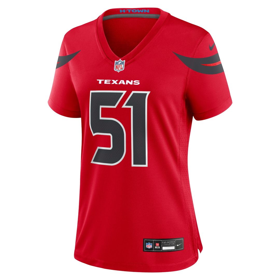 Will Anderson Jr. Houston Texans Nike Women's Alternate Game Jersey - Red Official NFL Team Apparel Football Fan Gear