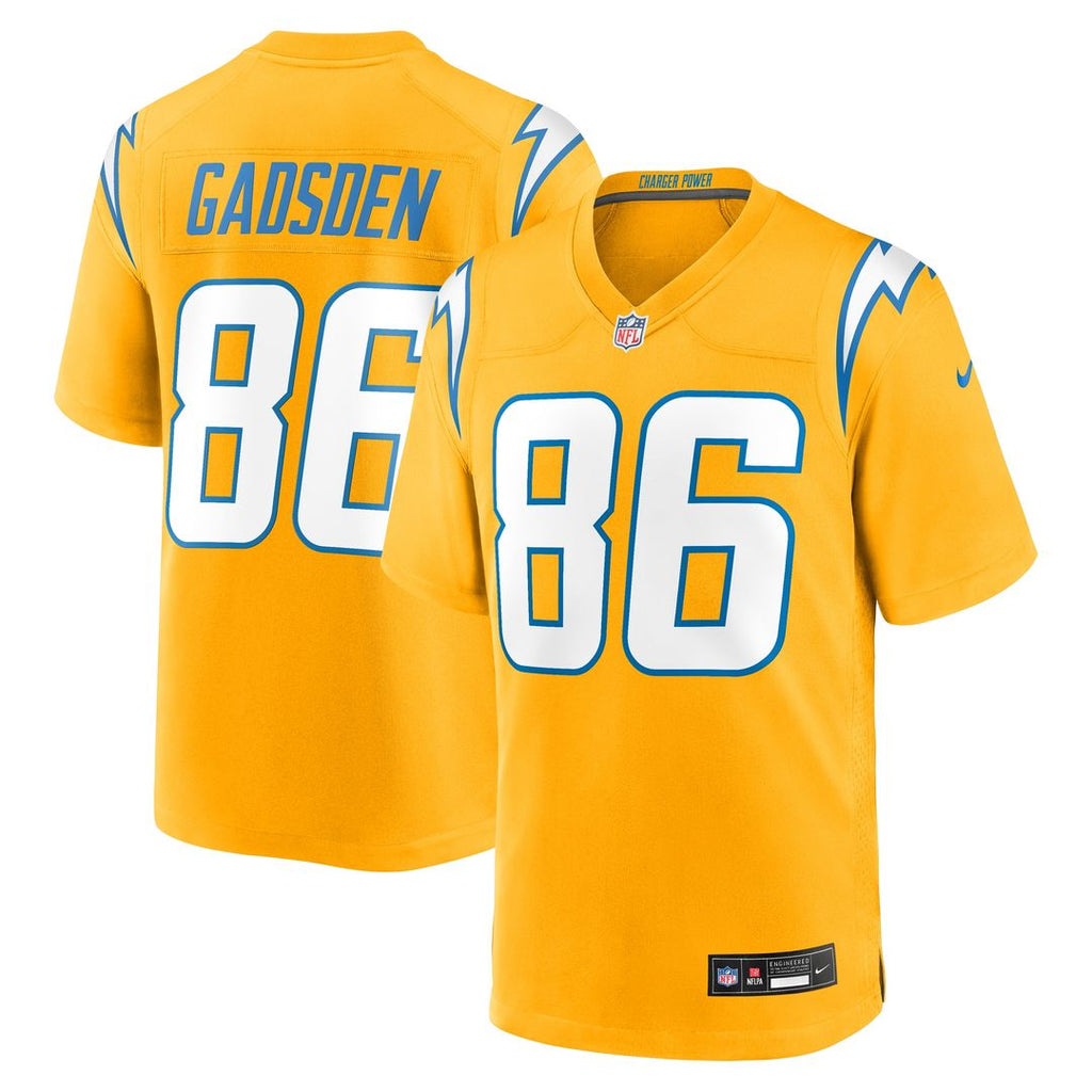 Oronde Gadsden Los Angeles Chargers Nike Alternate Charger Power Game Jersey - Gold Official NFL Team Apparel Football Fan Gear