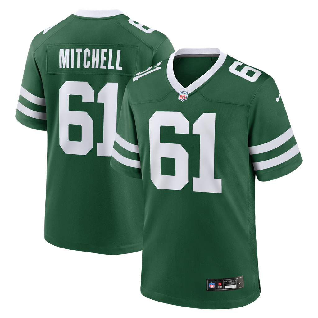 Max Mitchell New York Jets Nike Team Game Jersey - Legacy Green Official NFL Team Apparel Football Fan Gear