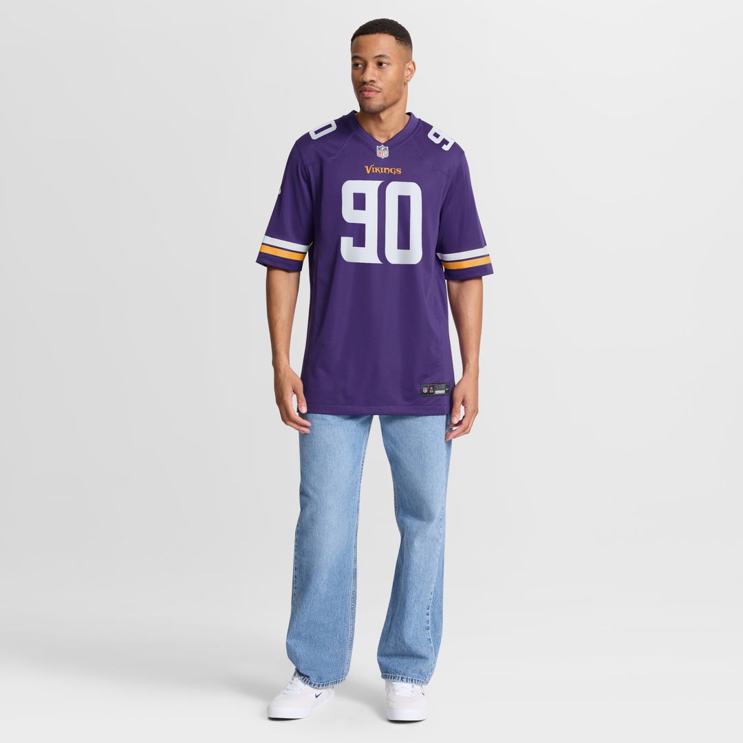 Tyrion Ingram-Dawkins Minnesota Vikings Nike Team Game Jersey - Purple Official NFL Team Apparel Football Fan Gear