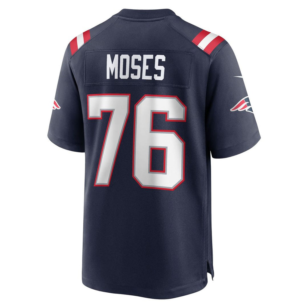 Morgan Moses New England Patriots Nike Team Game Jersey - Navy Official NFL Team Apparel Football Fan Gear