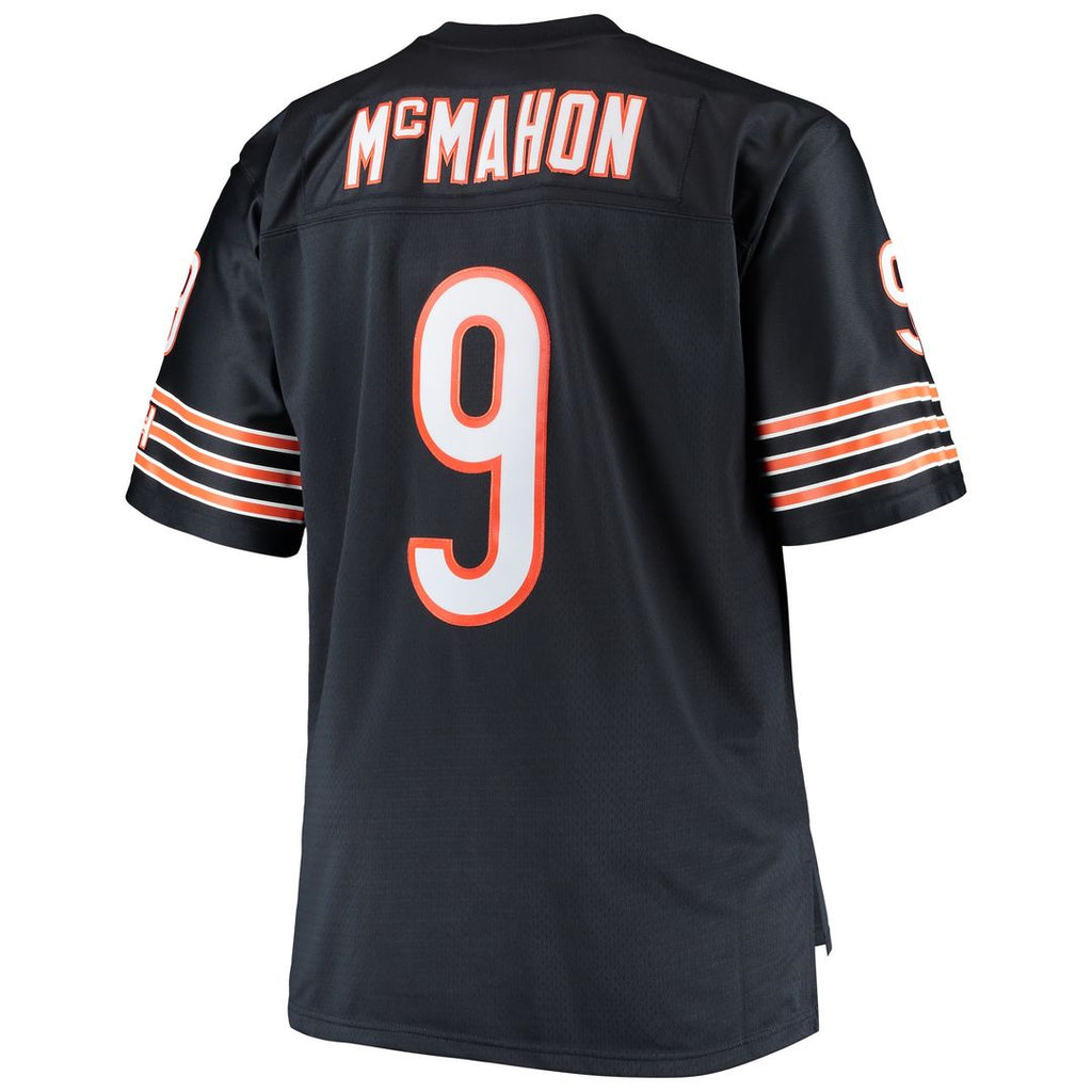 Jim McMahon Chicago Bears Mitchell & Ness Big & Tall 1985 Retired Player Replica Jersey - Navy Official NFL Team Apparel Football Fan Gear