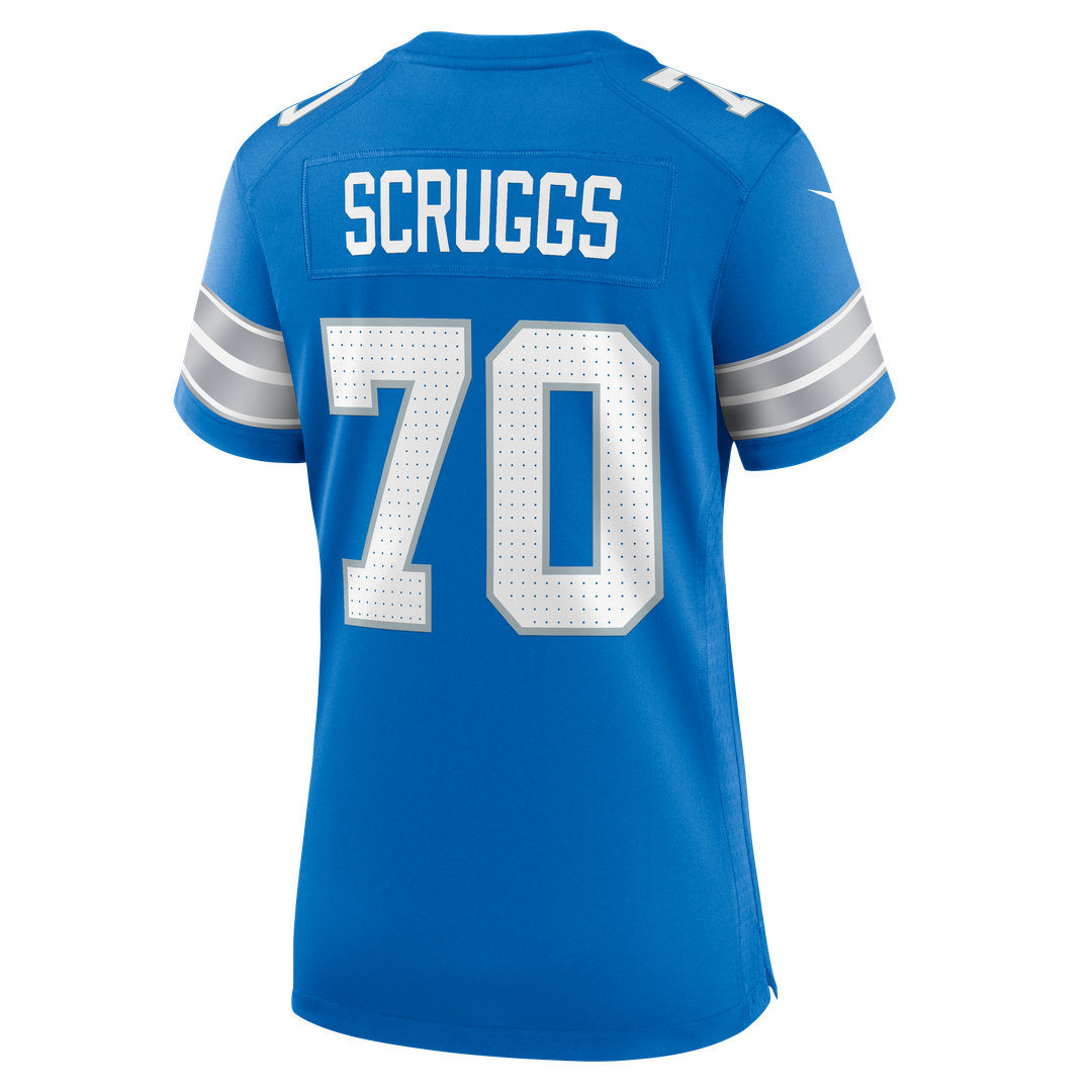 Juice Scruggs Detroit Lions Nike Women's Team Game Jersey - Blue Official NFL Team Apparel Football Fan Gear