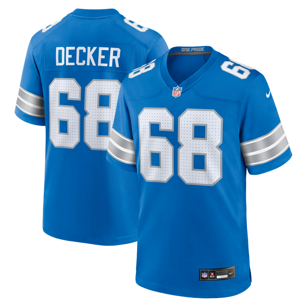 Taylor Decker Detroit Lions Nike Team Game Jersey - Blue Official NFL Team Apparel Football Fan Gear