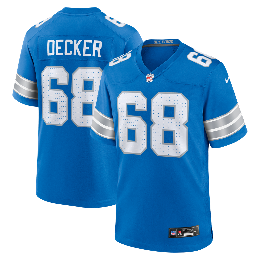 Taylor Decker Detroit Lions Nike Team Game Jersey - Blue Official NFL Team Apparel Football Fan Gear