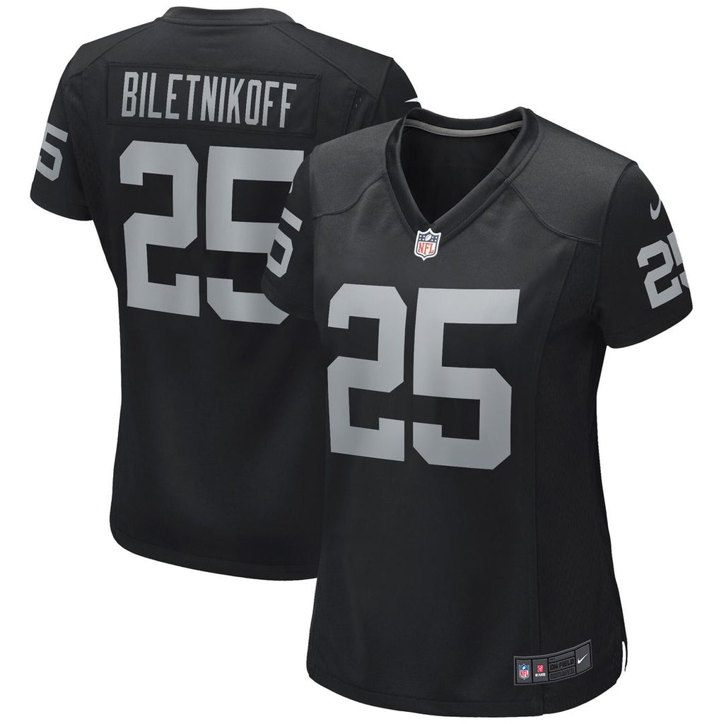 Fred Biletnikoff Las Vegas Raiders Nike Women's Game Retired Player Jersey - Black Official NFL Team Apparel Football Fan Gear
