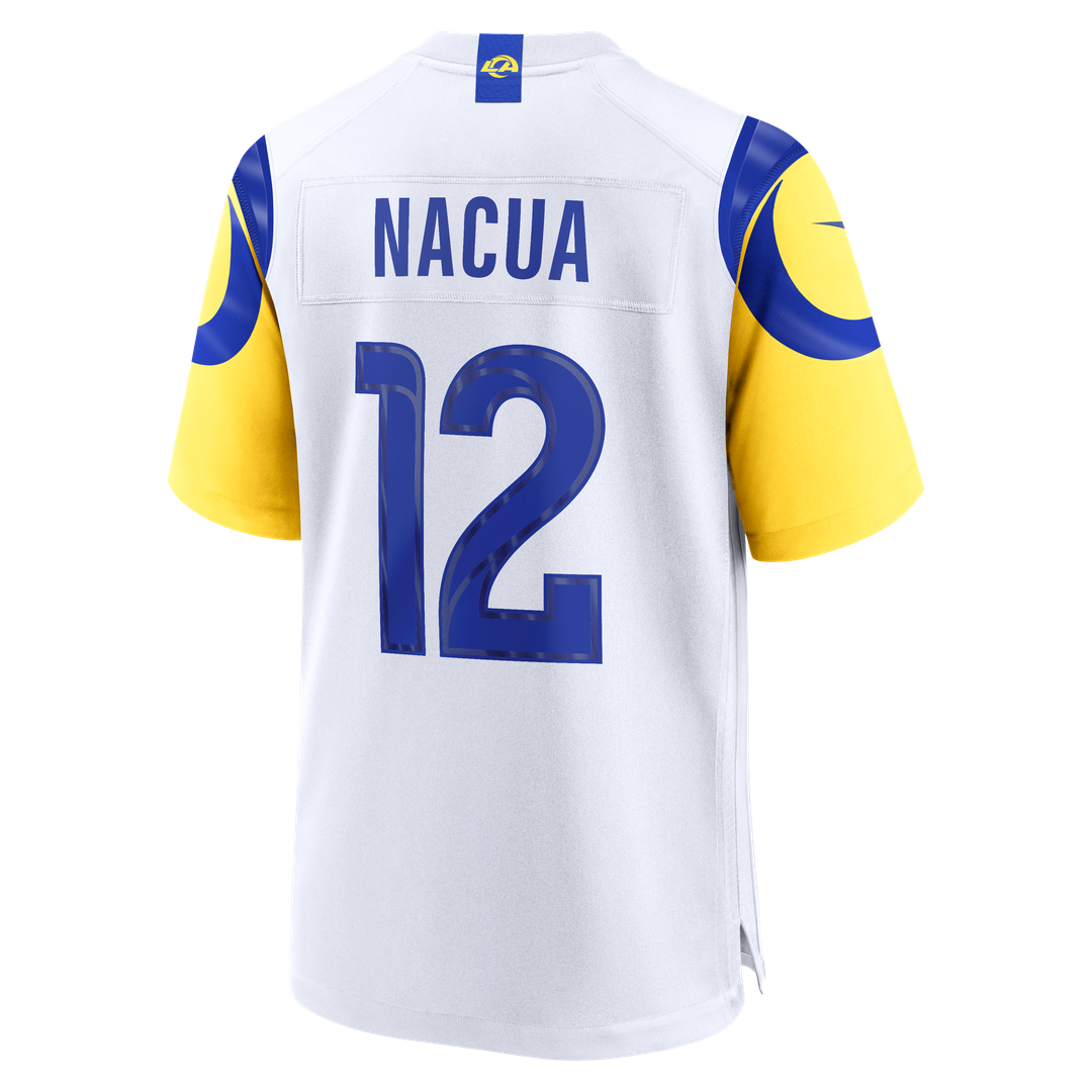 Puka Nacua Los Angeles Rams Nike White Game Player Jersey - White Official NFL Team Apparel Football Fan Gear