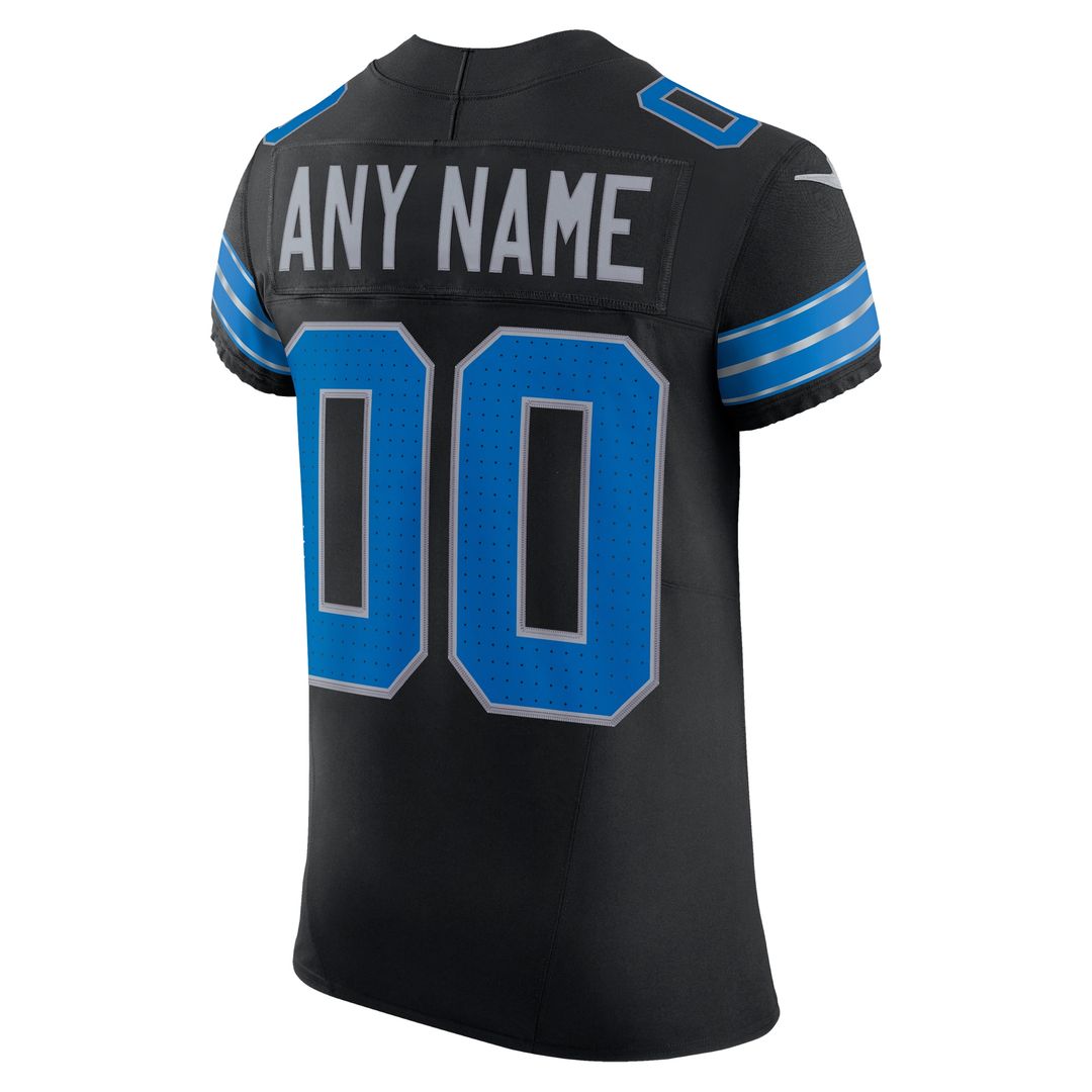 Detroit Lions Nike Alternate Vapor F.U.S.E. Elite Custom Jersey - Black Official NFL Team Apparel Football Fan Gear