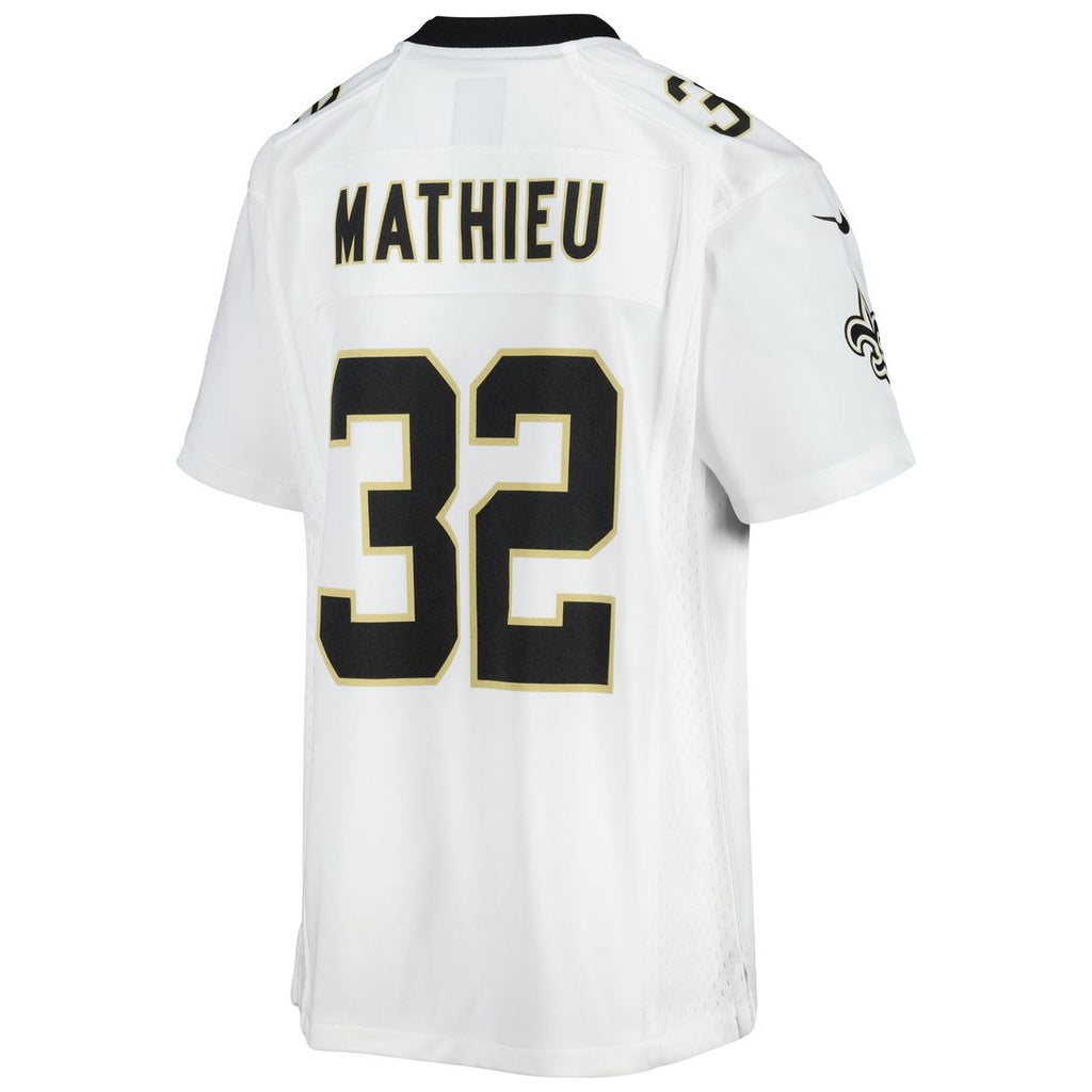 Tyrann Mathieu New Orleans Saints Nike Youth Game Jersey - White Official NFL Team Apparel Football Fan Gear