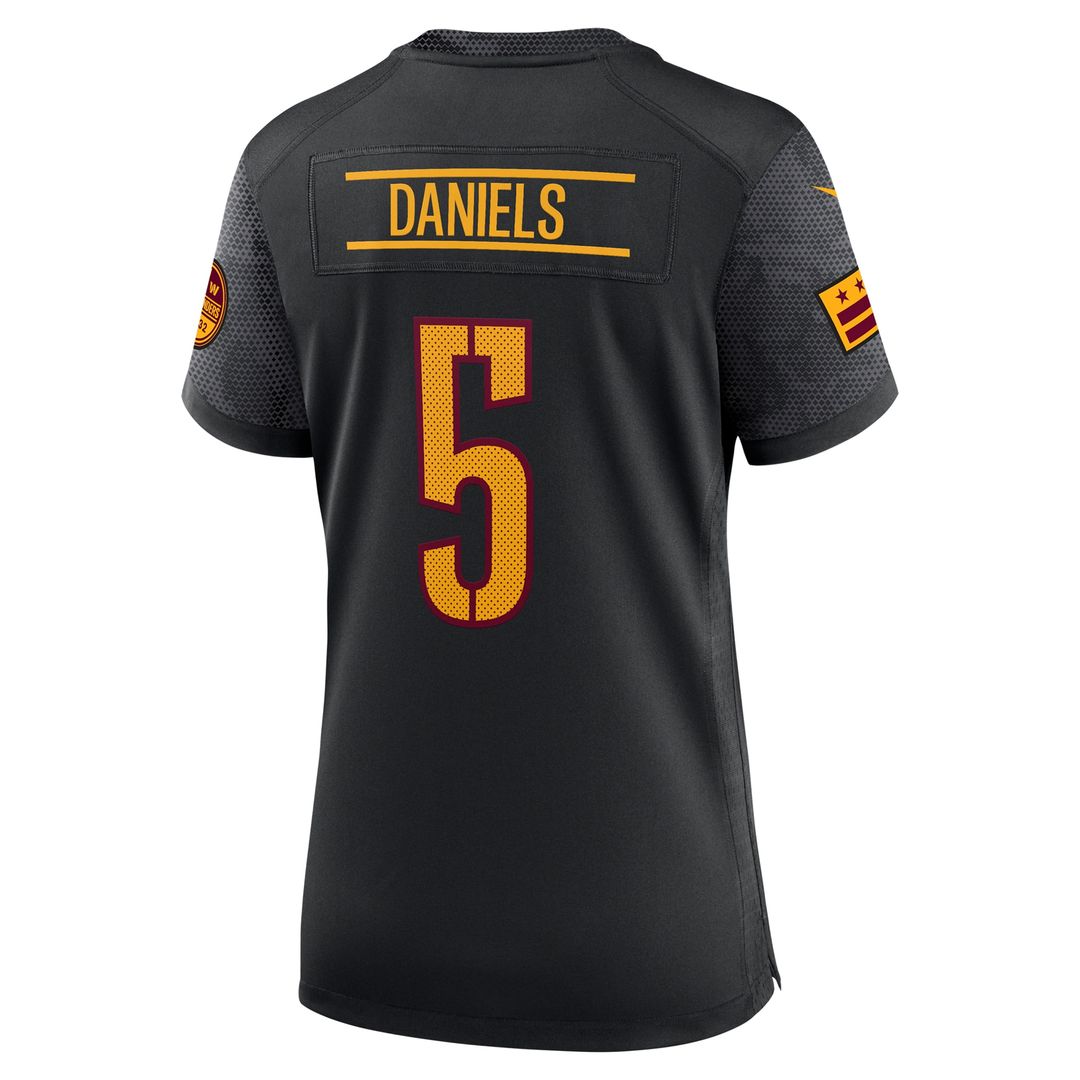 Jayden Daniels Washington Commanders Nike Women's Alternate Game Player Jersey - Black Official NFL Team Apparel Football Fan Gear