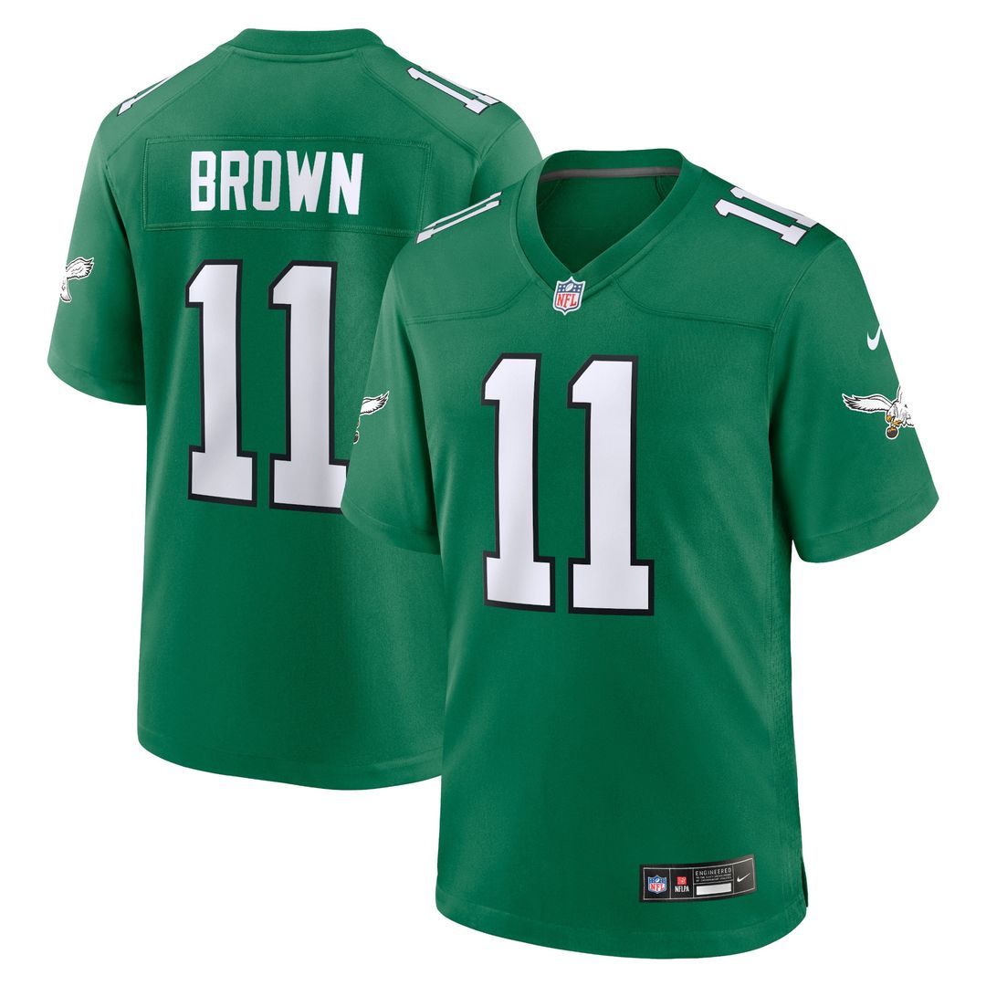 A.J. Brown Philadelphia Eagles Nike Team Game Jersey - Midnight Green Official NFL Team Apparel Football Fan Gear