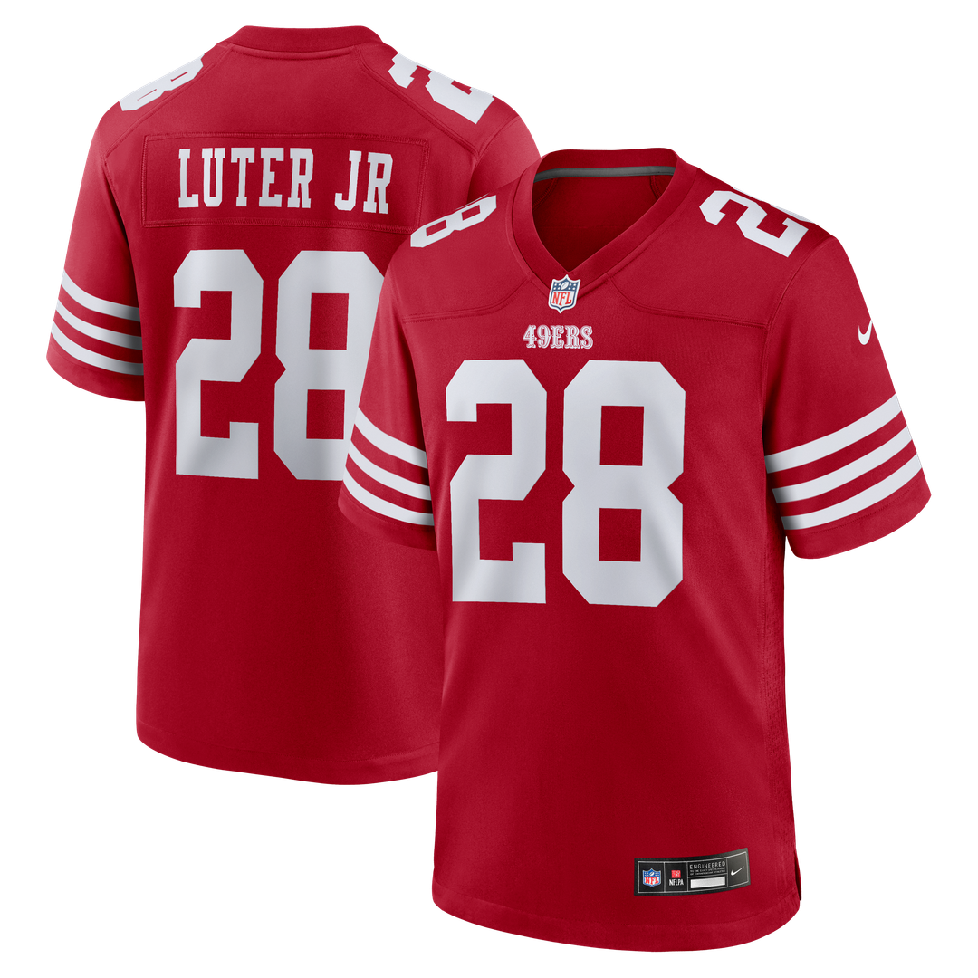 Darrell Luter Jr. San Francisco 49ers Nike Game Jersey - Scarlet Official NFL Team Apparel Football Fan Gear