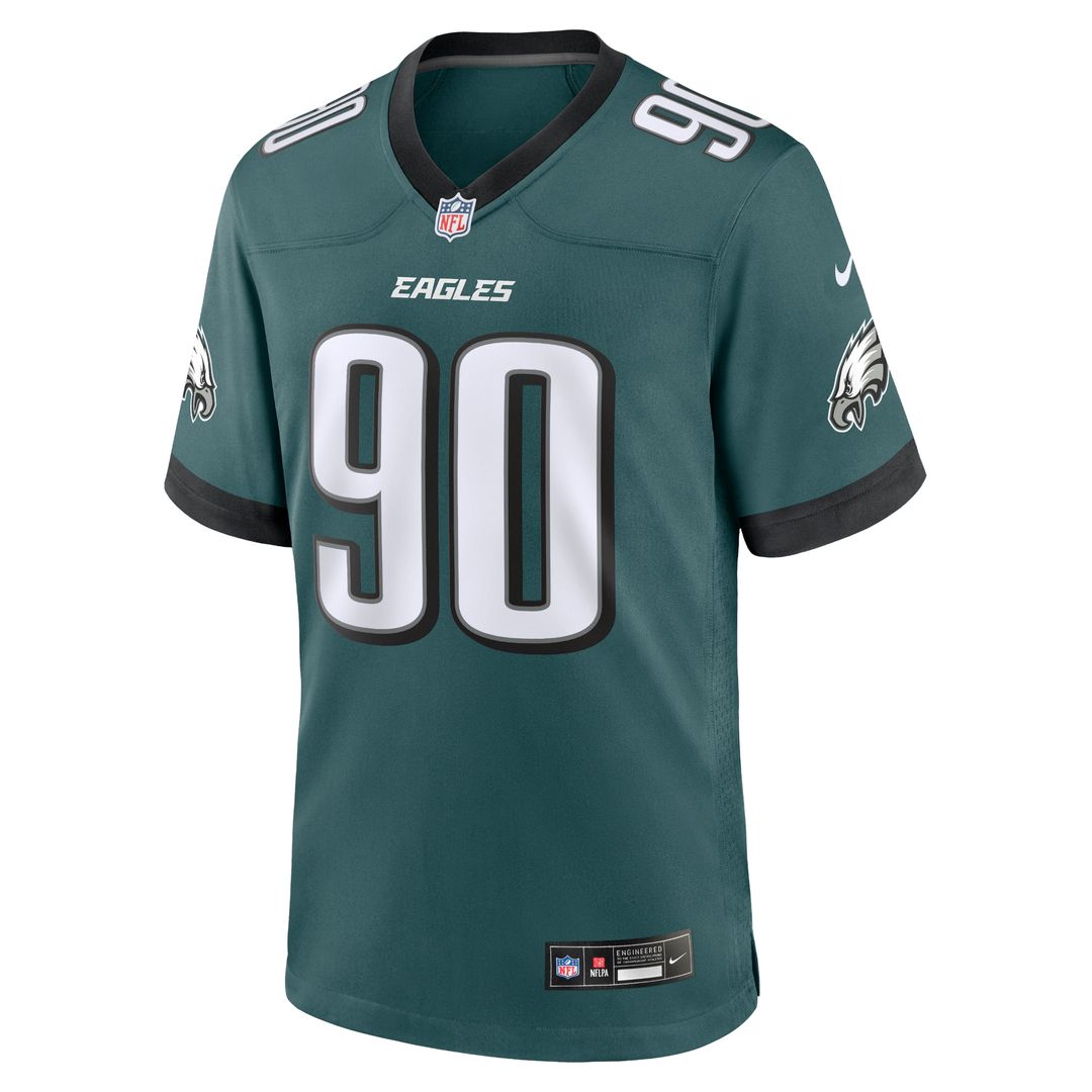 Jordan Davis Philadelphia Eagles Nike Team Game Jersey - Midnight Green Official NFL Team Apparel Football Fan Gear