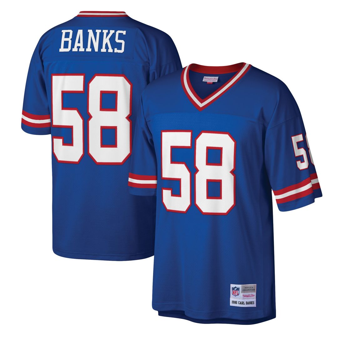 Carl Banks New York Giants Mitchell & Ness Legacy Replica Jersey - Royal Official NFL Team Apparel Football Fan Gear