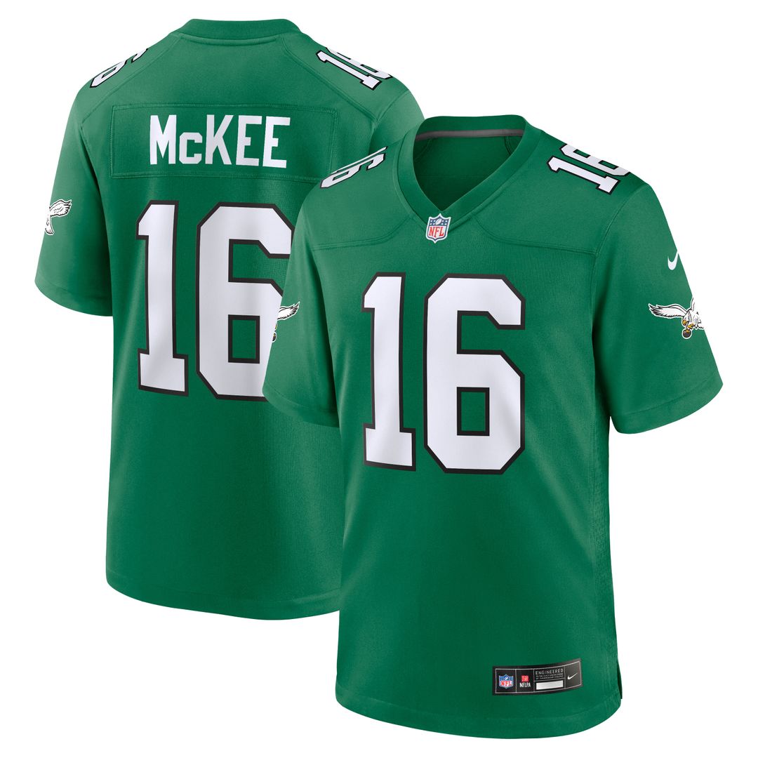 Tanner McKee Philadelphia Eagles Nike Alternate Game Jersey - Kelly Green Official NFL Team Apparel Football Fan Gear