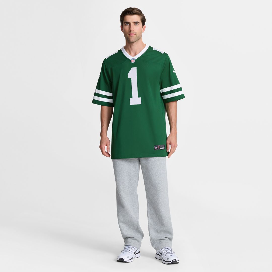 New York Jets Nike #1 Dad Game Jersey - Legacy Green Official NFL Team Apparel Football Fan Gear