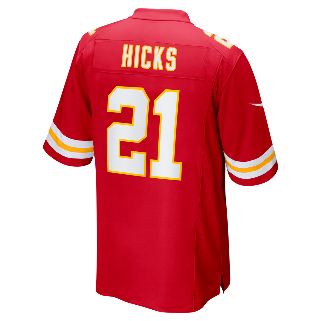 Jaden Hicks Kansas City Chiefs Nike Game Jersey - Red Official NFL Team Apparel Football Fan Gear