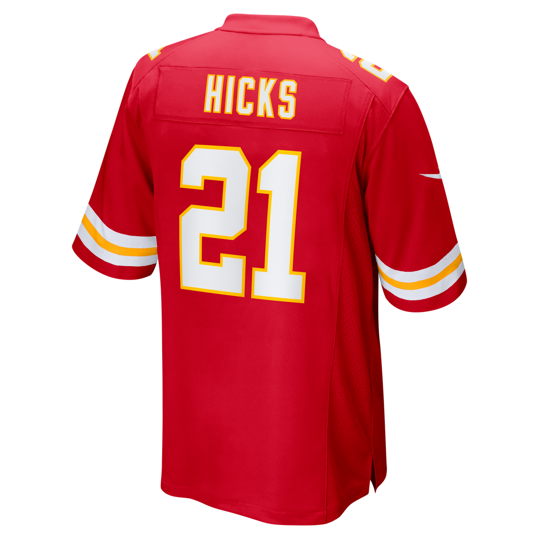 Jaden Hicks Kansas City Chiefs Nike Game Jersey - Red Official NFL Team Apparel Football Fan Gear