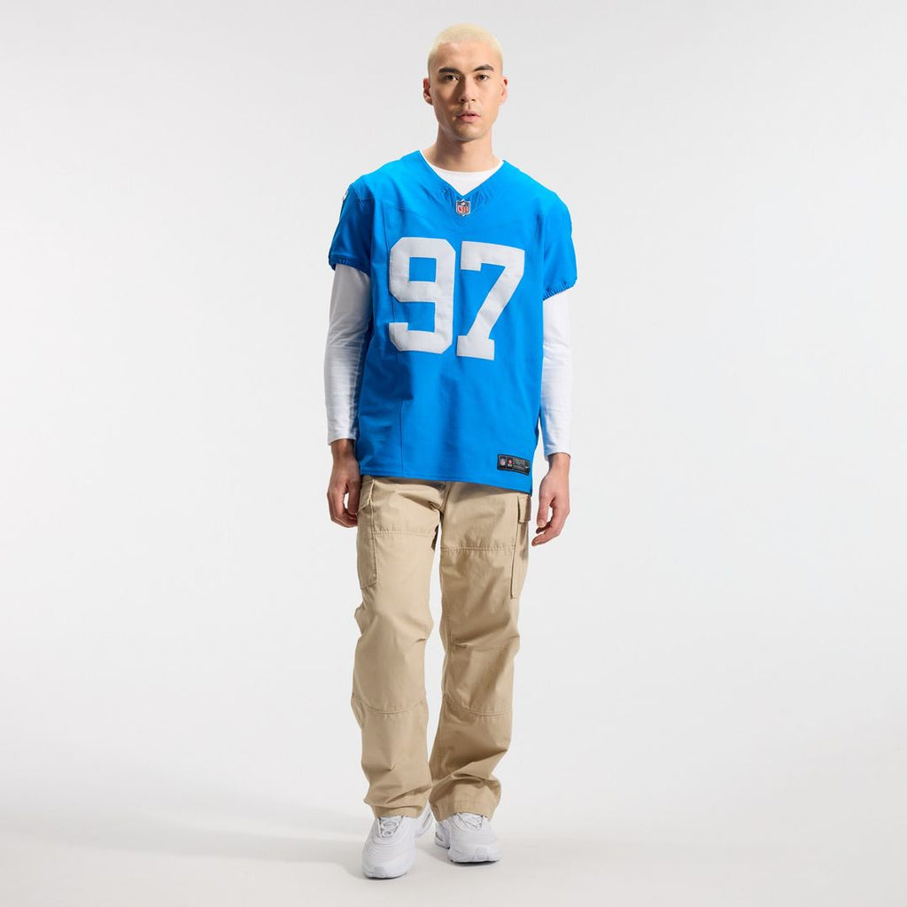 Aidan Hutchinson Detroit Lions Nike Alternate Vapor F.U.S.E. Elite Jersey - Blue Official NFL Team Apparel Football Fan Gear