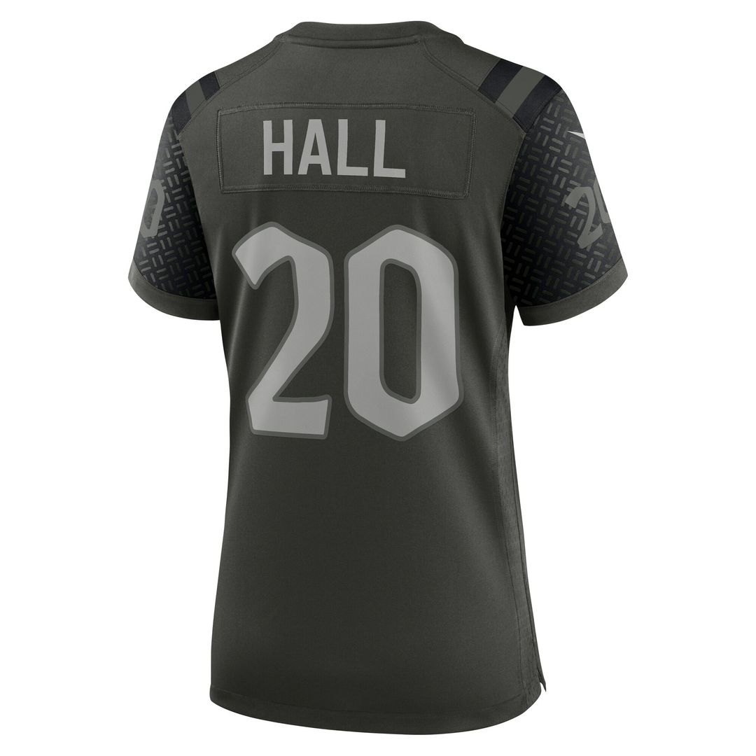 Breece Hall New York Jets Nike Women's 2025 Rivalries Collection Game Jersey - Gotham Green Official NFL Team Apparel Football Fan Gear