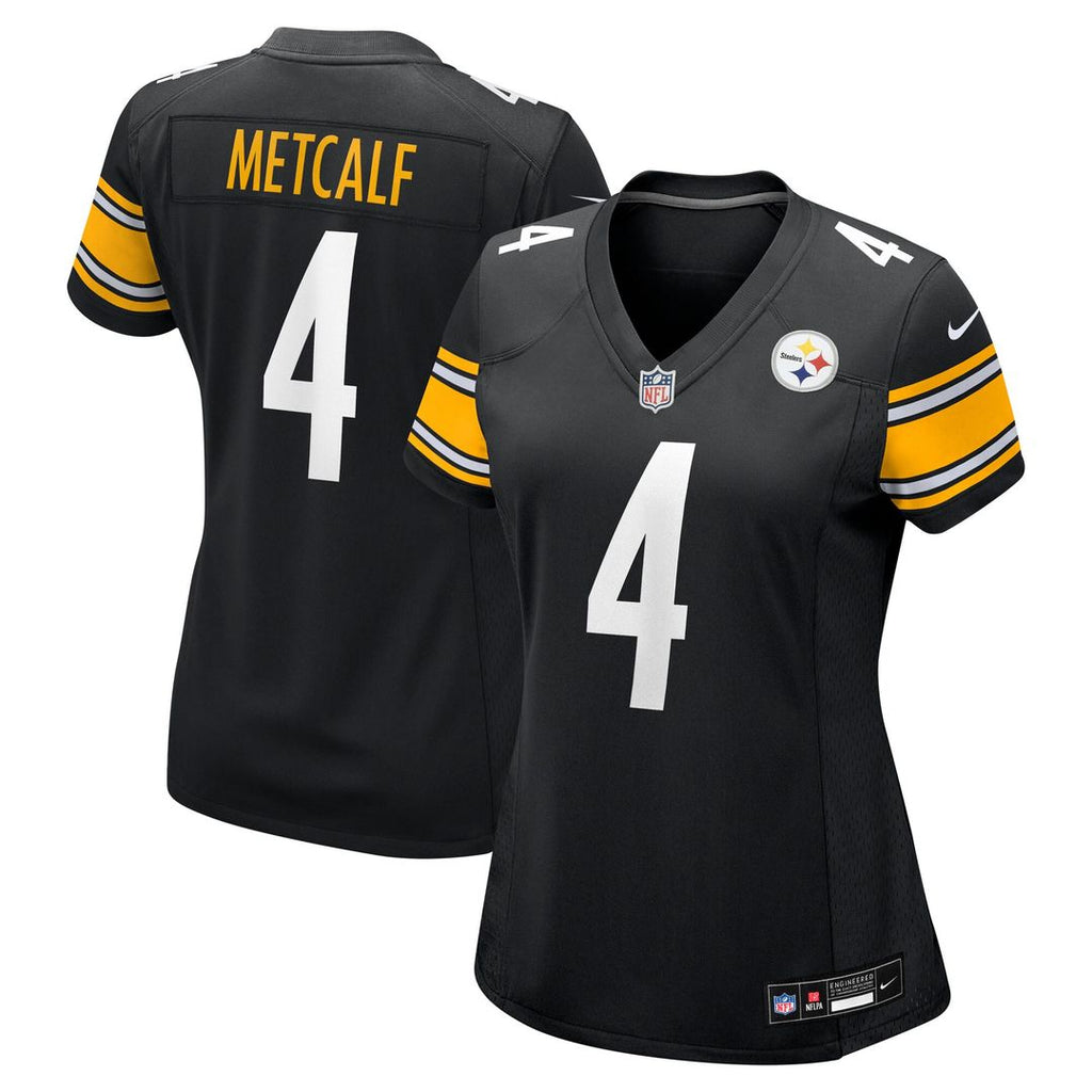 DK Metcalf Pittsburgh Steelers Nike Women's Team Game Jersey - Black Official NFL Team Apparel Football Fan Gear