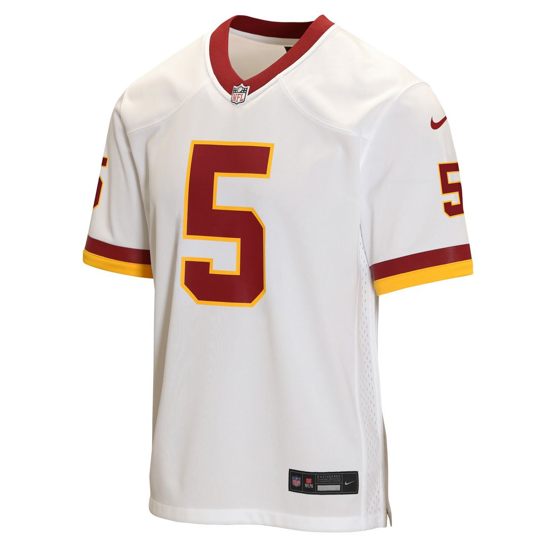 Jayden Daniels Washington Commanders Nike Youth Game Jersey - White Official NFL Team Apparel Football Fan Gear