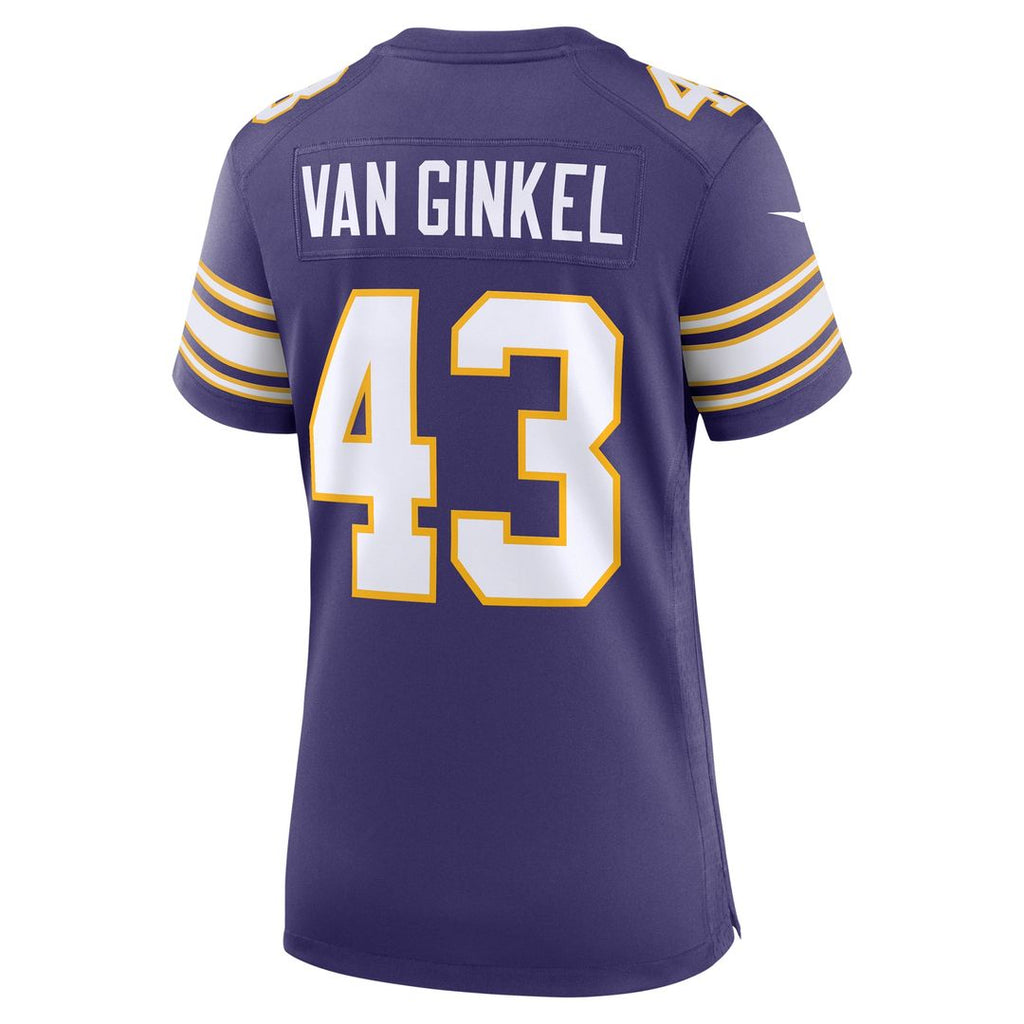 Andrew Van Ginkel Minnesota Vikings Nike Women's Alternate Game Jersey - Purple Official NFL Team Apparel Football Fan Gear
