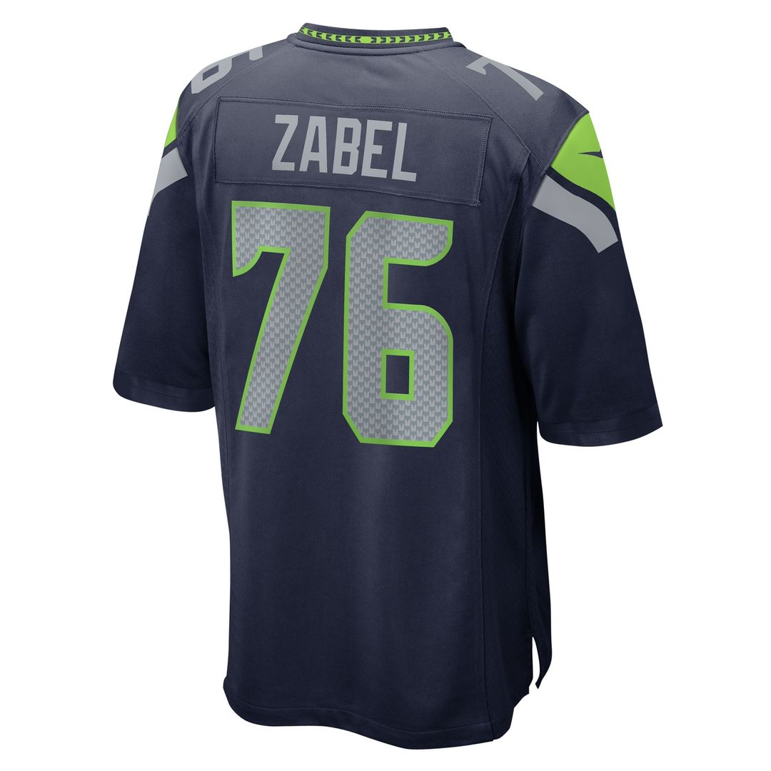 Grey Zabel Seattle Seahawks Nike Team Game Jersey - College Navy Official NFL Team Apparel Football Fan Gear