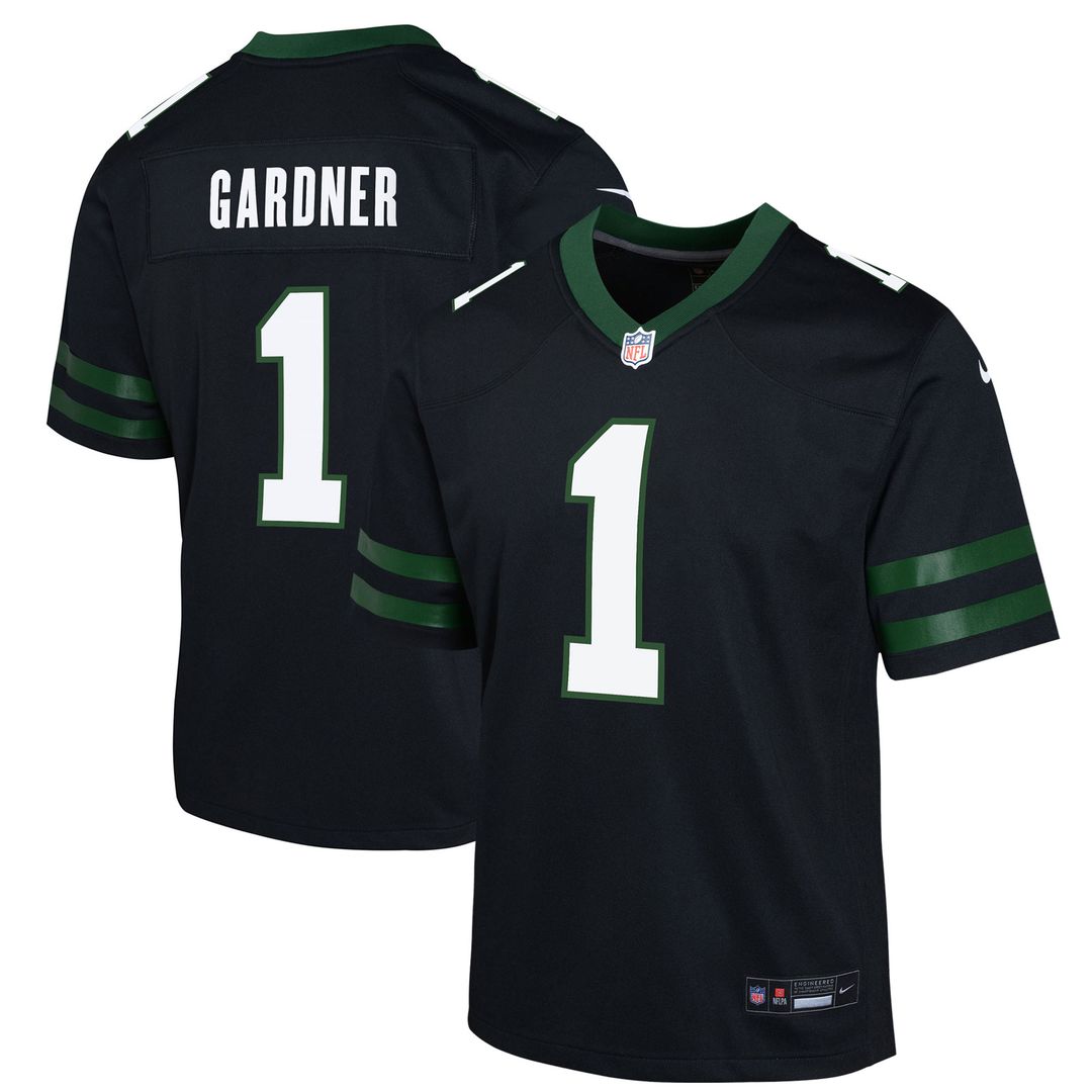 Ahmad Sauce Gardner New York Jets Nike Youth Game Jersey - Black Official NFL Team Apparel Football Fan Gear