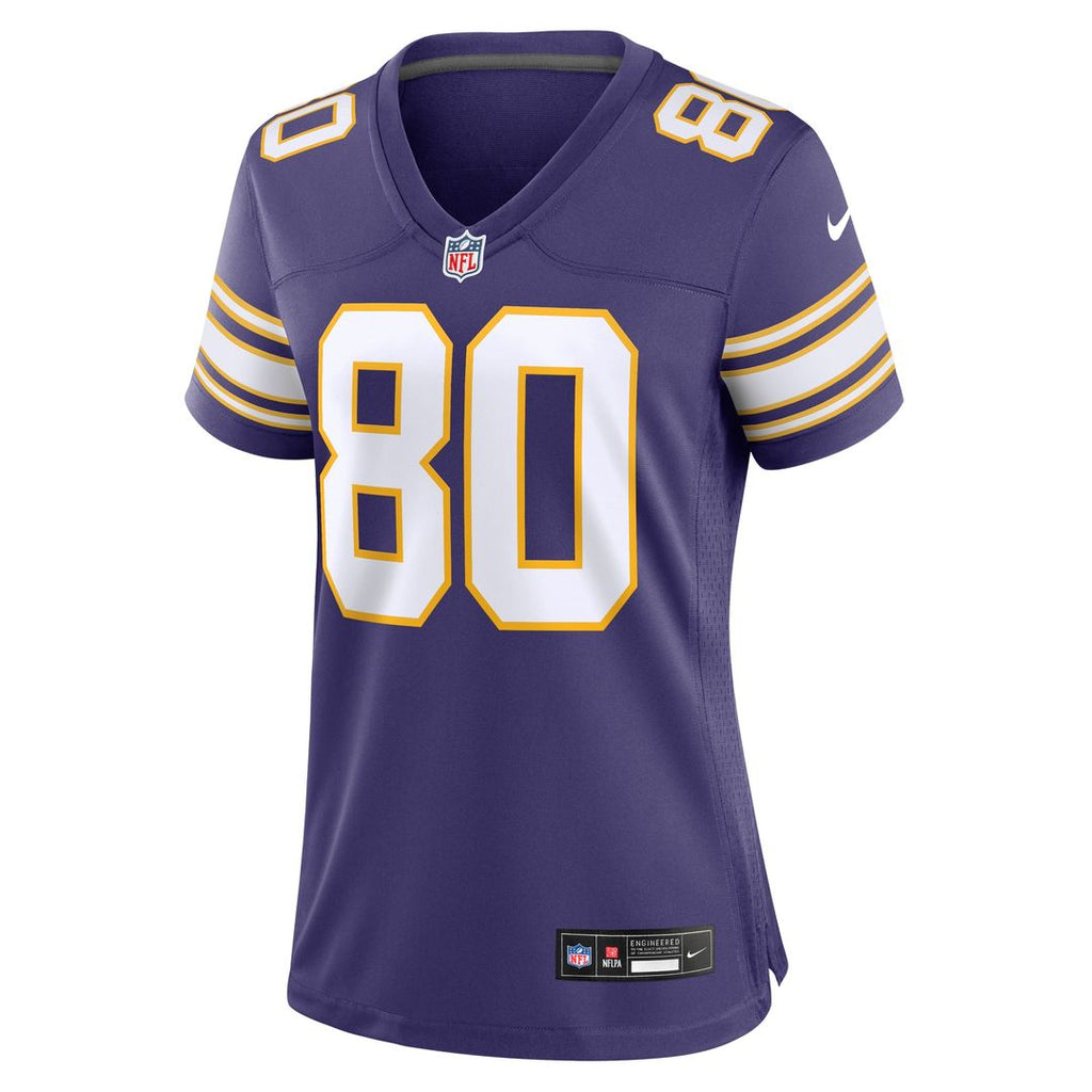 Cris Carter Minnesota Vikings Nike Women's Classic Retired Player Game Jersey - Purple Official NFL Team Apparel Football Fan Gear