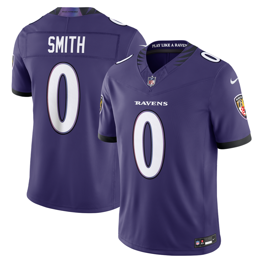 Roquan Smith Baltimore Ravens Nike Vapor F.U.S.E. Stitched Limited Jersey - Purple Official NFL Team Apparel Football Fan Gear