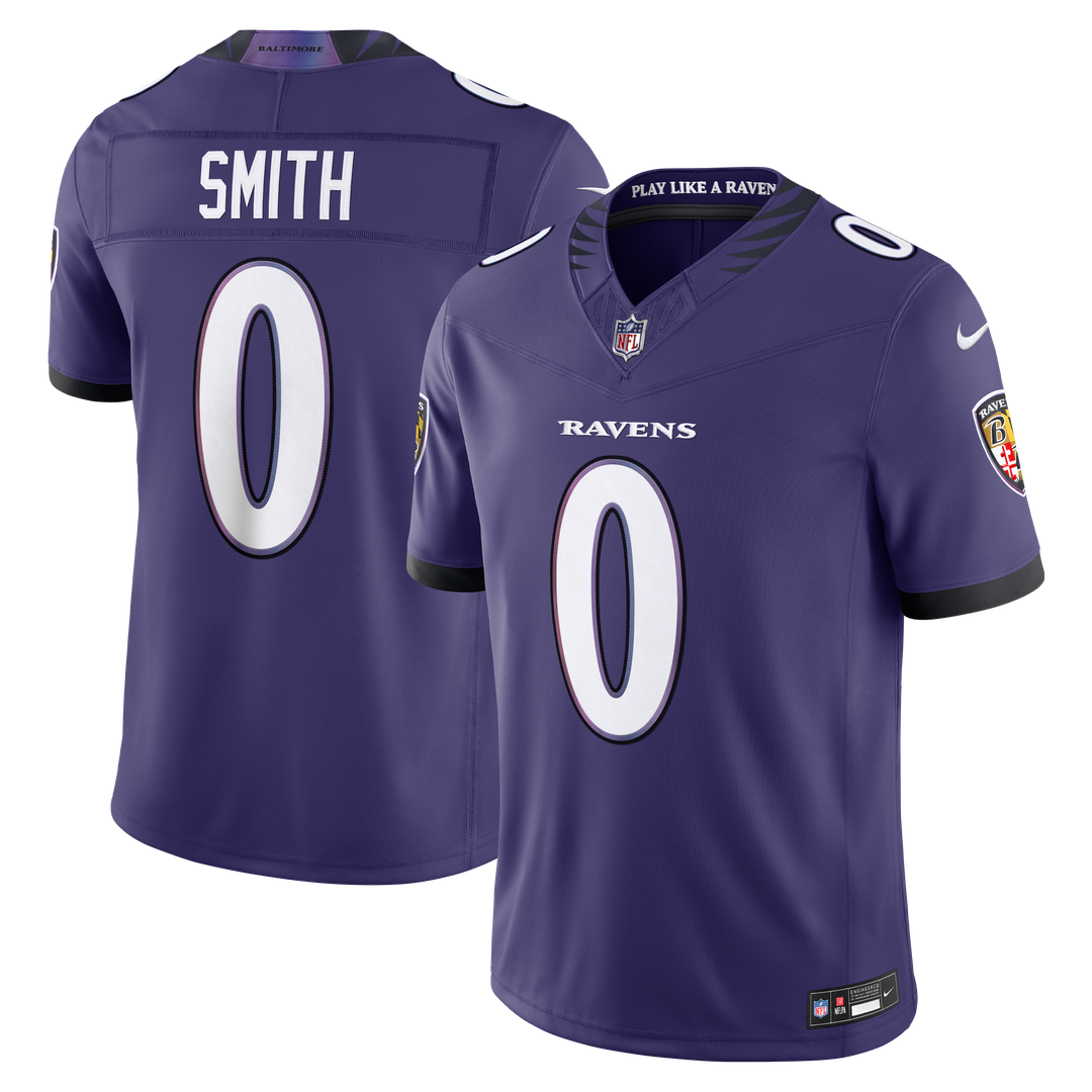 Roquan Smith Baltimore Ravens Nike Vapor F.U.S.E. Stitched Limited Jersey - Purple Official NFL Team Apparel Football Fan Gear