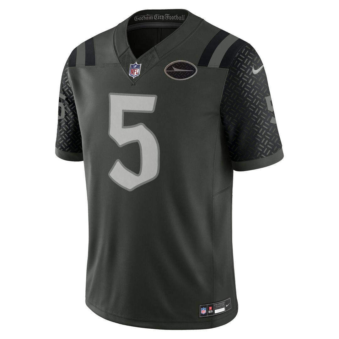 Garrett Wilson New York Jets Nike 2025 Rivalries Collection Stitched Limited Jersey - Gotham Green Official NFL Team Apparel Football Fan Gear