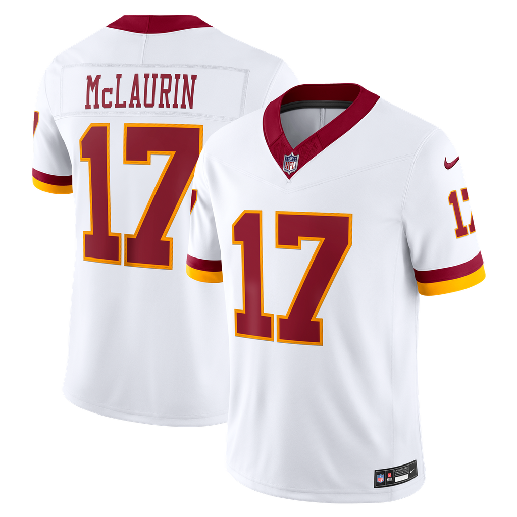 Terry McLaurin Washington Commanders Nike Vapor F.U.S.E. Stitched Limited Jersey - White Official NFL Team Apparel Football Fan Gear